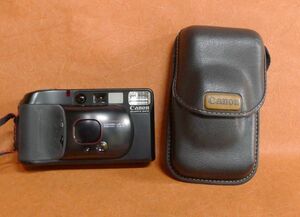 l340 Canon Auto boy 3 コンパクトフィルムカメラ ケース付き サイズ：約 幅13.2×高さ7×奥行5ｃｍ /60