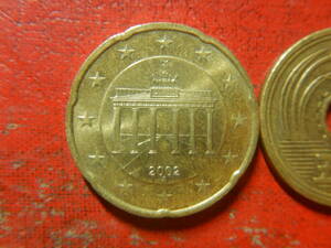 外国・ドイツ／２０ユーロセント黄銅貨：ブランデンブルク門（2002年）　24050502