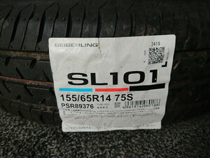 未使用保管品 SEIBERLING 乗用車用 チューブレスタイヤ サマータイヤ SL101 155/65 R14 75S 1本 2019年製