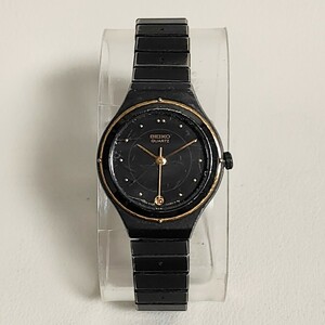 即決300円 SEIKO　セイコー　ブラック文字盤　2A22-0110　クォーツ　レディース　腕時計