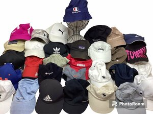 ■スポーツキャップ／ブランドキャップなど　合計30点　着用汚れあり　Champion Adidas NIKE Tommy他　中古品 /3.23kg■