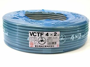 【中古】 富士電線工業 ビニルキャブタイヤ丸形コード (VCT-F) 4心 φ9.3mm