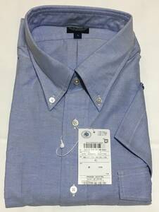 大きいサイズ　J.PRESS　半袖ボタンダウンシャツ 綿100　４L ブルー　ジェイプレス　オンワード