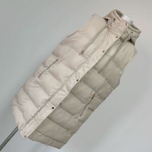 ZARA ザラ レディース 中綿 ロングベスト WIND AND WATER PROTECTION SEAMLESS PUFFER VESTベージュ サイズL