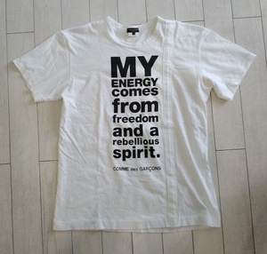 COMME des GARCONS HOMME PLUS(コムデギャルソン オム プリュス) MY ENERGY c.f.f.a.r.s. TEE (Tシャツ) WHITE