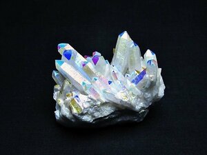 誠安◆天然石最高級品レインボーオーラ水晶クラスター[T693-4677]