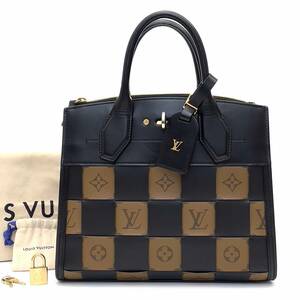 d661 ◇美品◇ LOUIS VUITTON ルイヴィトン シティスティーマーPM モノグラムリバース ハンドバッグ●レディース ブラウン ブラック M53252