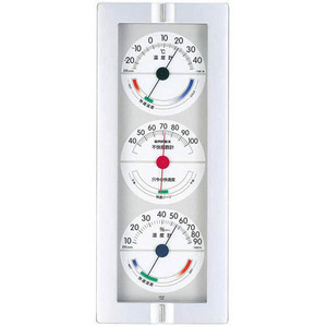 EMPEX 温度・湿度計 快適モニター(温度・湿度・不快指数計) 掛用 CM-635 ホワイト /l