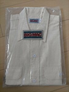 新品 デッドストック 80s～ ビンテージ USA製 BIG MAC ビッグマック コットン100％ 生成り 長袖 シャンブレーシャツ L 16-161/2★90sワーク