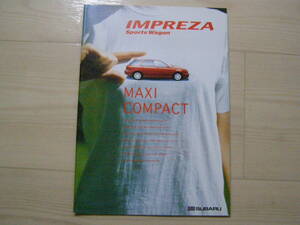 2001年9月　GG2 GG3 GG9 GGA インプレッサ スポーツワゴン カタログ　Impreza Sport wagon brochure
