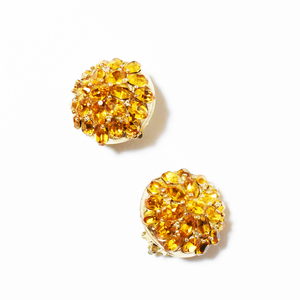 Vintage 1950’s 　yellow rhinestone　earrings