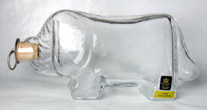 70’ Lisa Larson リサラーソン Royal Krona ロイヤルクローナ社 クリスタルガラスのイヌ ボトル 北欧ビンテージ