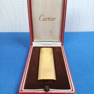 ◆Cartier カルティエ ガスライター◆アンティーク ライター◆ゴールドカラー◆サイズ約 縦7cm 幅2.5cm◆着火確認済み