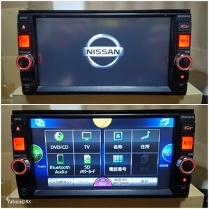 日産 純正ナビ 型式 MC313D-W Clarion DVD再生 Bluetooth テレビ フルセグ SDカード USB iPod