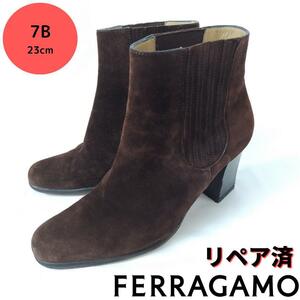 サルヴァトーレ・フェラガモ【Ferragamo】スエード ショートブーツ