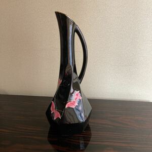 花瓶 花器 チャイナ 七宝 kokusui 黒 フラワーベース