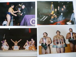 懐かしの大相撲生写真４種・若貴・曙・千代の富士