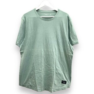 Abercrombie&Fitch アバクロンビー & フィッチ 服 Tシャツ ワンポイント ファッション トップス アパレル XLサイズ クルーネック グリーン