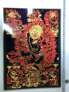 チベット仏教　仏画　A3サイズ： 297×420mm 曼荼羅 面空行母