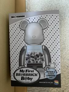 新品未開封★MY FIRST BE@RBRICK B@BY BLACK & WHITE CHROME 100% 400% ベアブリック medicom toy メディコムトイ