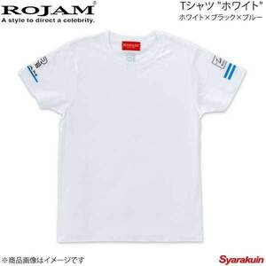 ROJAM ロジャム Tシャツ ホワイト ユニセックスモデル ホワイト×ブラック×ブルー サイズ：S 70-T172-1S