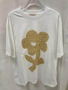 MARNI マルニ 花柄 t-shirt カジュアル レディース 半袖 Tシャツ ホワイト 40サイズ 中古 TN 6