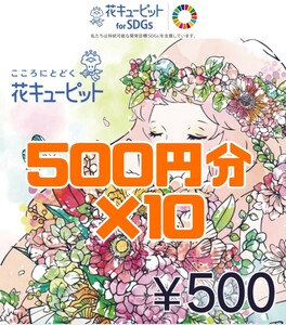 10枚 500円分　花とみどりのeギフト 花キューピット