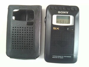 SONY FM/AMポケットラジオ ICF-SX5RV 日本製　ケース付き★受信可能！ジャンク
