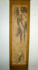 朝鮮高麗時代　名家手絵　松花画掛軸