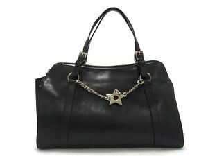 1円 ■美品■ ChristianDior クリスチャンディオール ハードコア スター レザー ハンドバッグ トート ショルダー ブラック系 AW9452