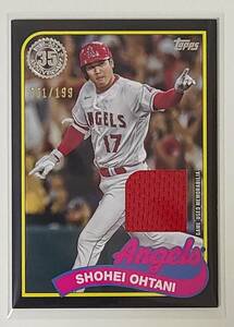 (大谷翔平) 001/199 2024 Topps Series 1 Shohei Ohtani 1989 Relic Jersey 199枚限定 実使用ジャージ エンゼルス ファーストナンバー