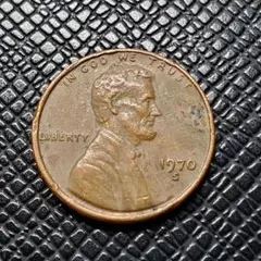 633.　美品　1970年　S　アメリカ　リンカーン　1セント　ラージデータ　？