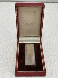 【54-33】1円〜 Cartier カルティエ ライター 現状出品 喫煙 喫煙具 シルバー 箱付き 同梱不可