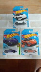 Hot Wheels ホットウィール McLAREN マクラーレン-720S 白色&紫メタ&赤メタ３台セット売り 現状品 画像確認 商品説明 自己紹介必読下さい