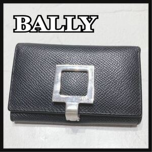 ☆BALLY☆ バリー キーケース 6連 ブラック 黒 レザー 本革 シンプル コンパクト レディース メンズ 男女兼用 送料無料