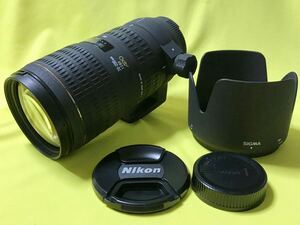 レンズ　シグマ SIGMA APO 70-200mm F2.8 D NIKON EX HSM NIKON ニコン #3001616 ＋　レンズフード
