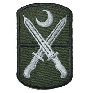 アイロンワッペン・パッチ アメリカ陸軍第218マヌーバ強化部隊章・階級章