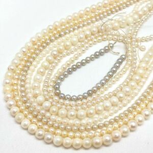 「アコヤ本真珠アクセサリーパーツおまとめ」 m 約90g あこや ネックレス pearl necklace parts DA0