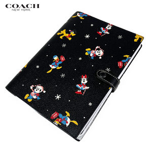 DISNEY X COACH ディズニー X コーチ コラボ 手帳 メモ帳 ノートブック ホリデー プリント CN571 ミッキー ミニー アウトレット 新作 新品