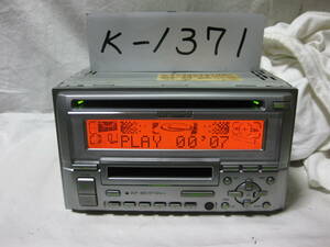K-1371　Carrozzeria　カロッェリア　FH-P555MD　MDLP　2Dサイズ　CD&MDデッキ　故障品