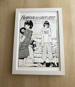 kj ★額装品 ★ 江口寿史 Negicco 新潟アイドル B5サイズ額入り ポスター風デザイン 貴重イラスト ねぎっこ CD DVD