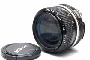 Nikon ニコン 純正 NIKKOR 28mm 単焦点高級ワイドレンズ 1:3.5 希少な作動品 (Ai)