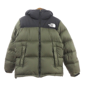 ザノースフェイス THE NORTH FACE 22年製 ヌプシフーディー ダウンジャケット アウター ナイロン 撥水 ND92331 ニュートープ カーキ M メン