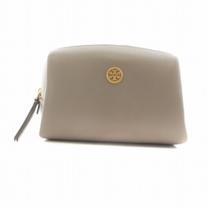 トリーバーチ TORY BURCH ロビンソン ミニ コスメティックケース 化粧ポーチ 小物入れ ロゴ レザー ベージュ 87163 レディース