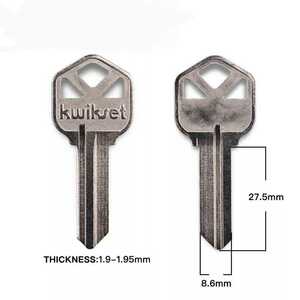 kwikset　クイックセット 外国玄関用、キャンピングカードア用 ブランクキー1個、