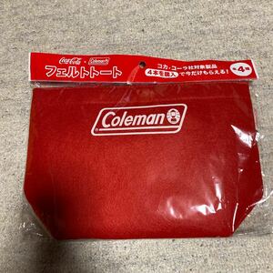 Coleman コールマン コカ コーラ フェルトトート 赤 トートバッグ