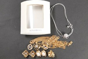 【7点】NINARICCI ニナリッチ イヤリング ネックレス アクセサリー シルバーカラー ゴールドカラー レディース まとめ売り 2047-AS