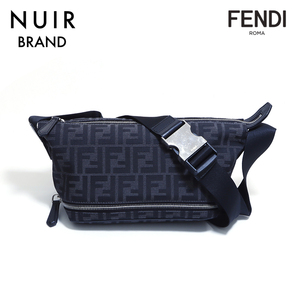 【先着50名限定クーポン配布中!!】 フェンディ FENDI ボディバッグ ズッカ 総柄 モノクロ クロスボディバッグ キャンバス ブラック グレー