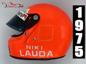 海外 送料込み 　高品質　　ニキ・ラウダ　 F1　Niki Lauda 1975　　レーシング　ヘルメット　高品質　等身大サイズ　サイズ各種 レプリカ
