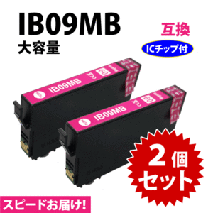 IB09MB マゼンタ 2個セット スピード配送 IB09MAの大容量タイプ エプソン プリンターインク 互換インク 目印 電卓
